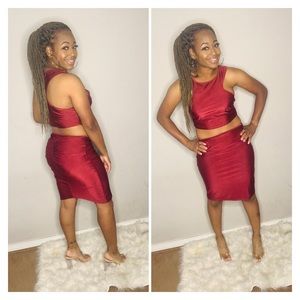 A 2pc burgundy outfit